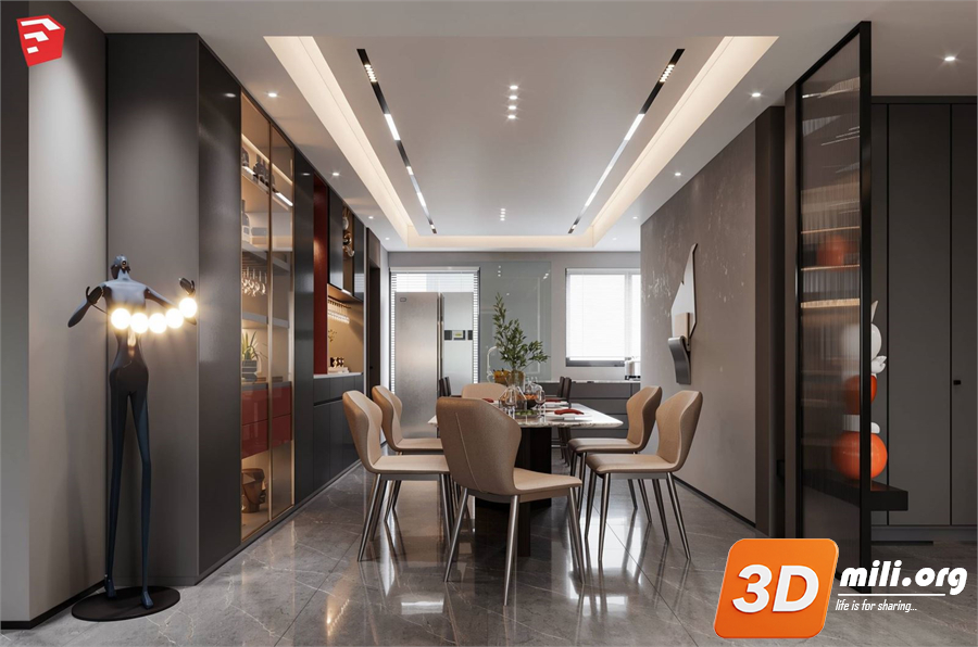 Dining Table Set Skp Files